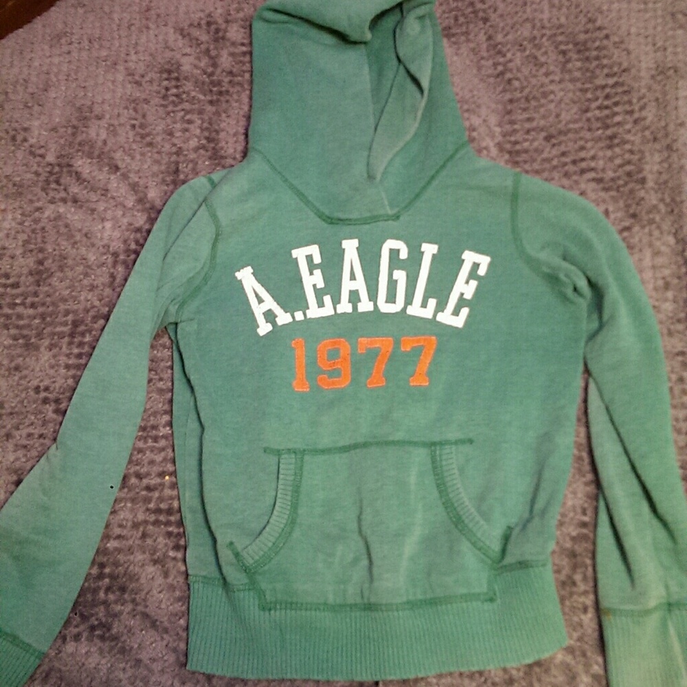 Green hoodie
